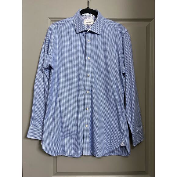 Ted Baker Other - Ted Baker Blue Gingham Check Long Sleeve Button Down Shirt - 15.5, 32/33